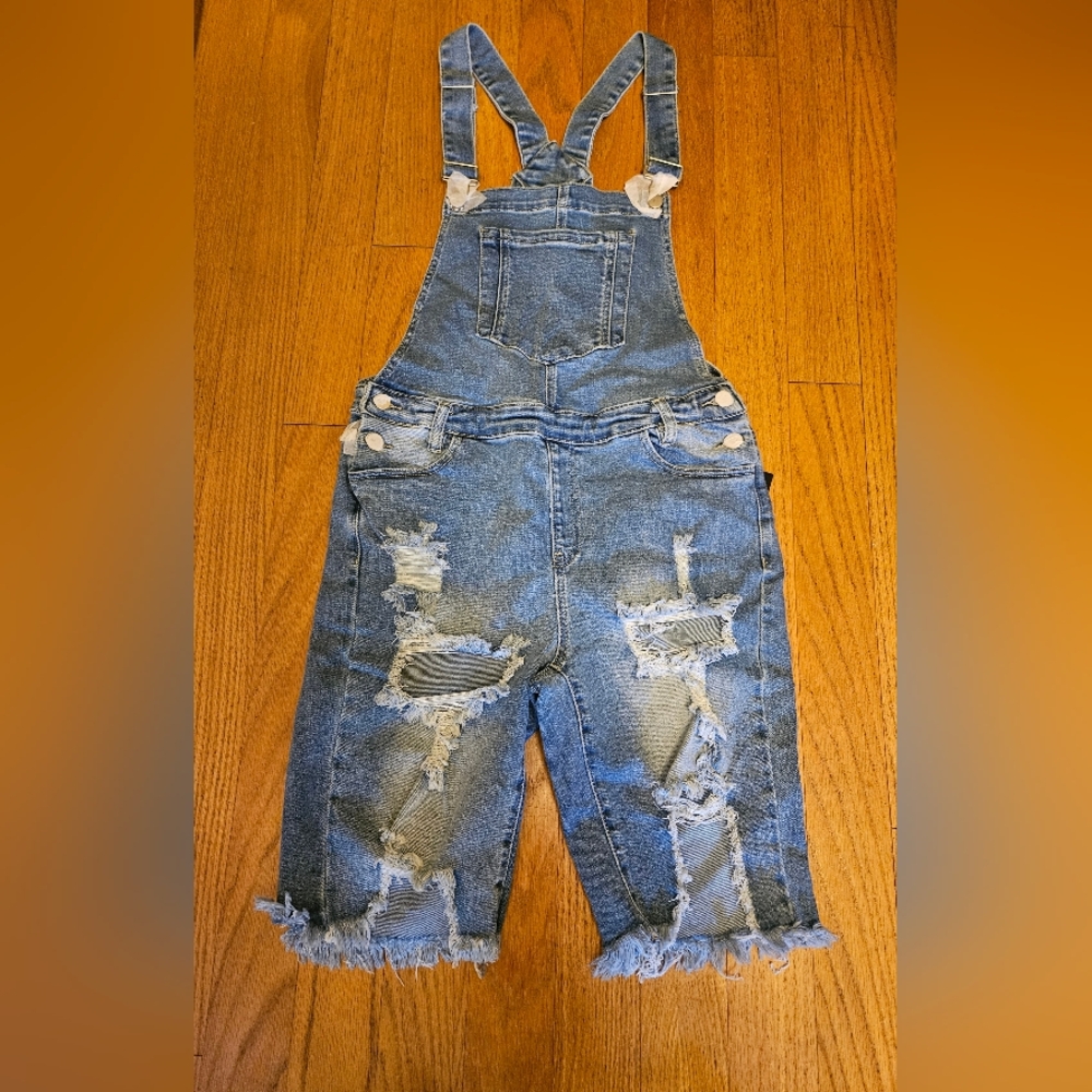 Did It Again Denim Bermuda Shortalls